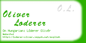 oliver loderer business card